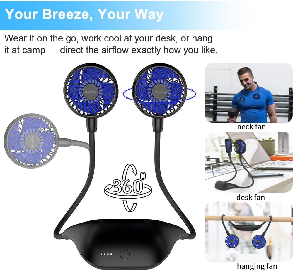 HandFan 10000mAh Portable Neck Fan